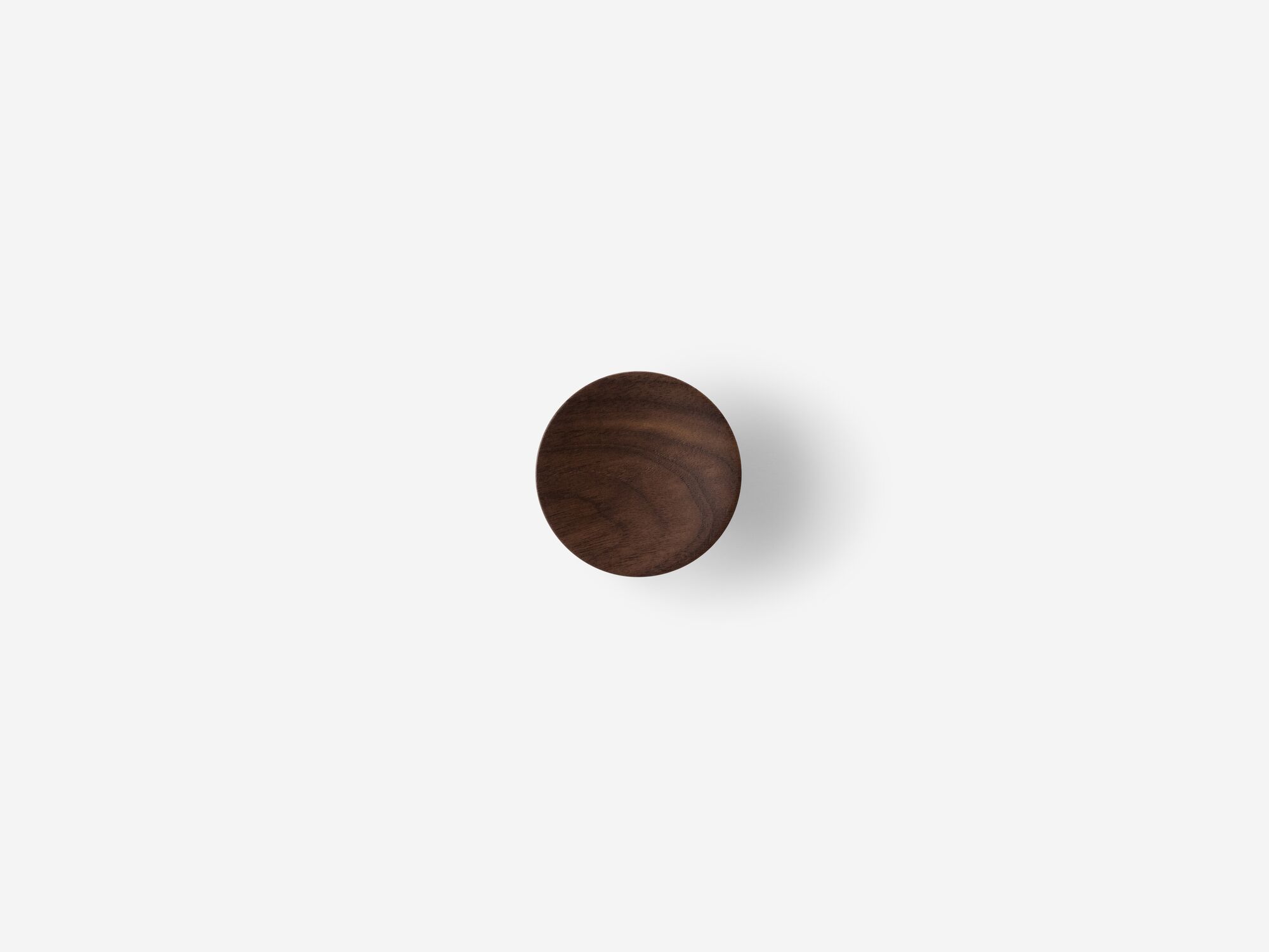 Front view of large walnut wall hook